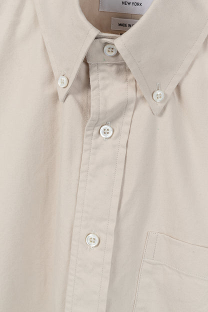 Thom Browne AW/23 Beige Cotton Flannel Back-Stripe Shirt