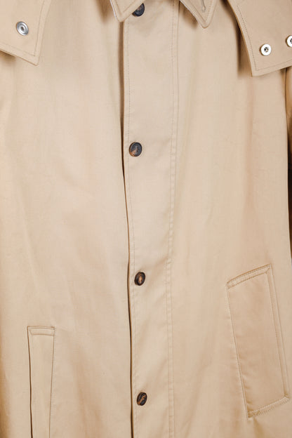 Thom Browne SS/18 Khaki Detachable Hood Snap Front Parka in Mackintosh
