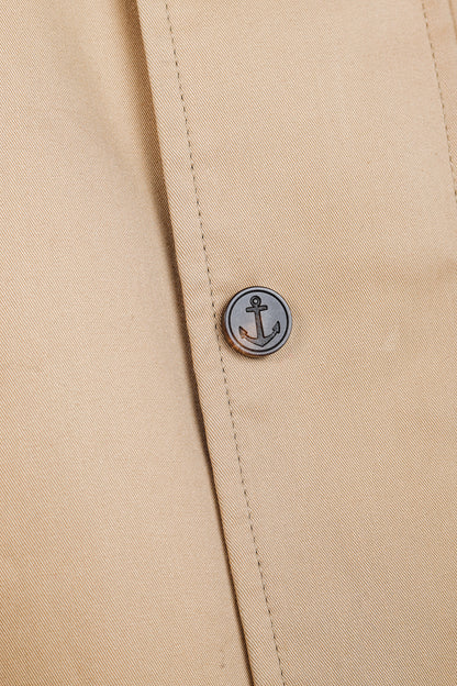 Thom Browne SS/18 Khaki Detachable Hood Snap Front Parka in Mackintosh
