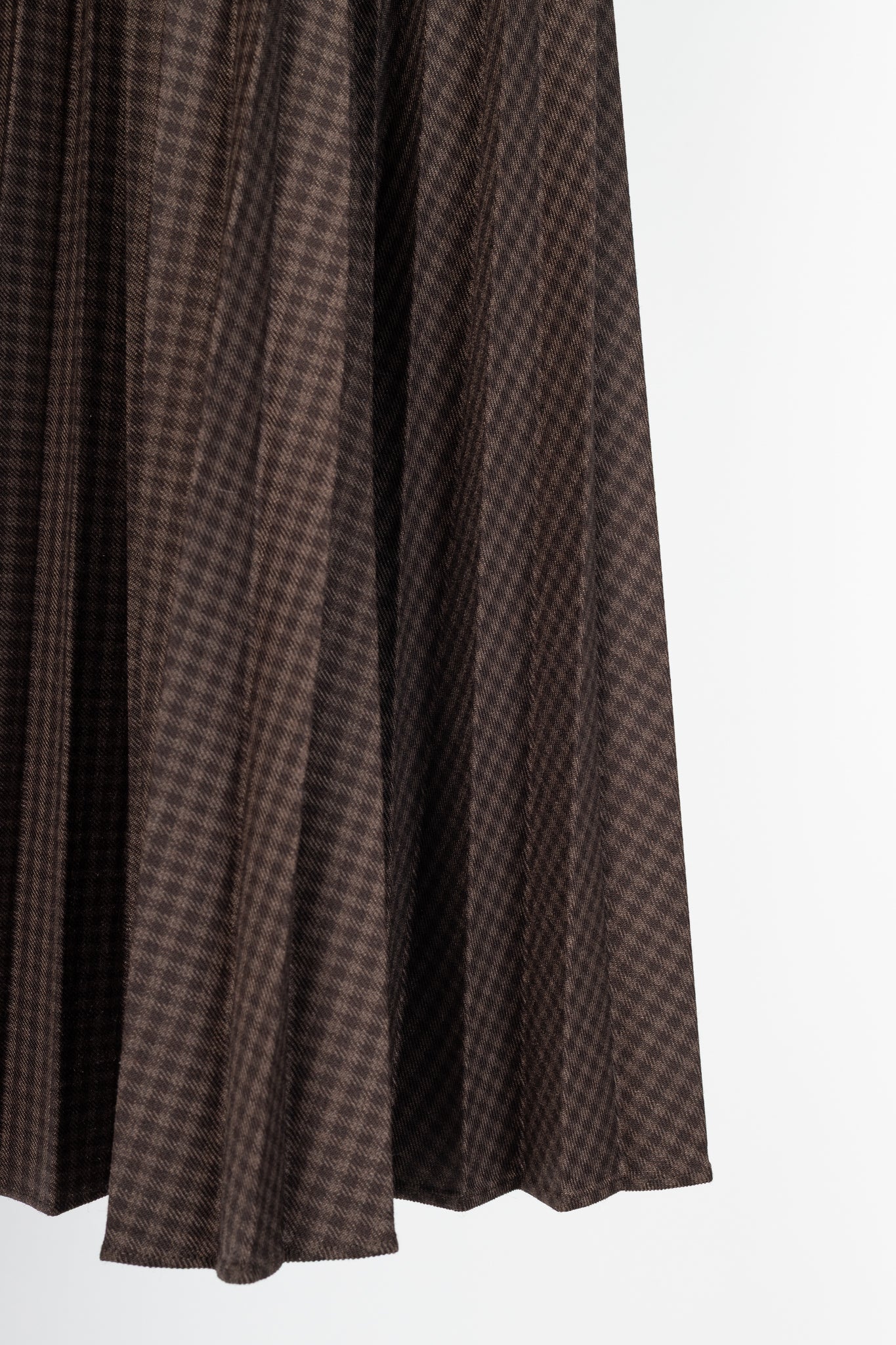 Tibi Brown Multi Jett Suiting Plaid Pleated Wrap Skirt