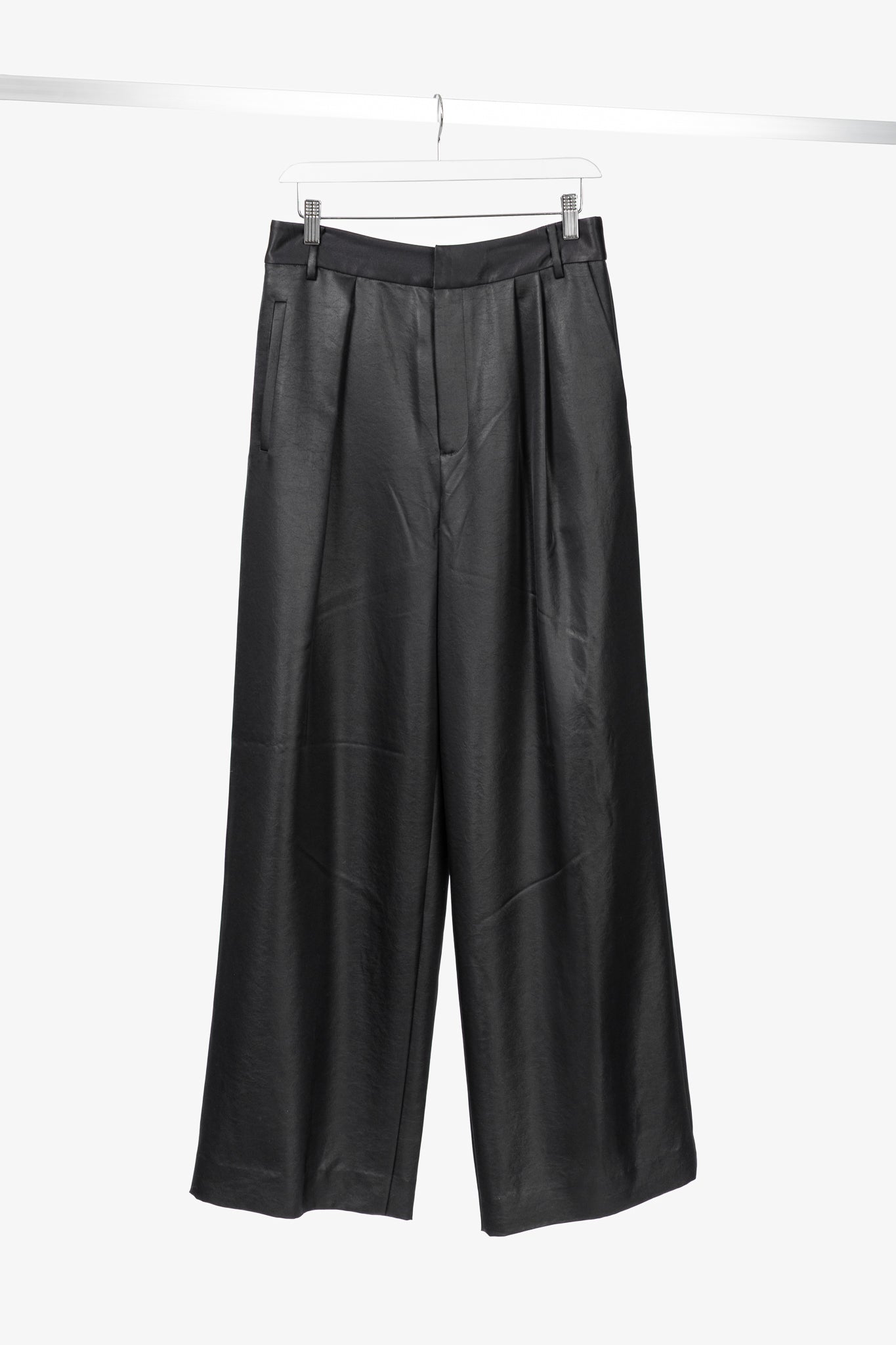 Tibi Stella Black Celia Drape Pants