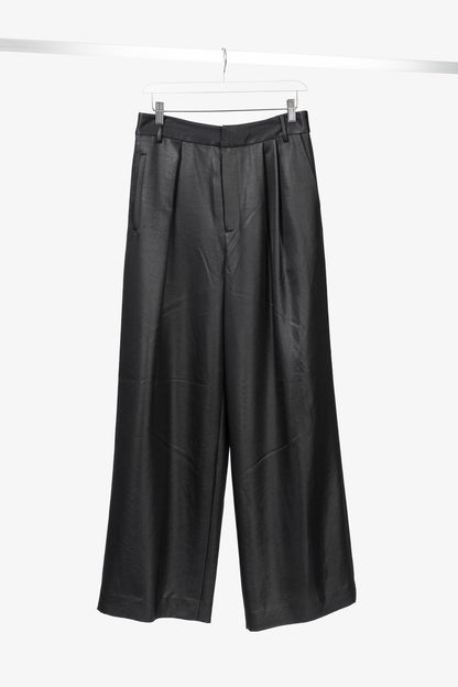 Tibi Stella Black Celia Drape Pants