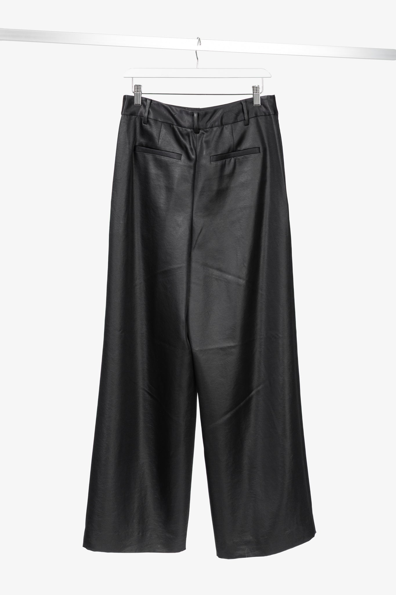 Tibi Stella Black Celia Drape Pants