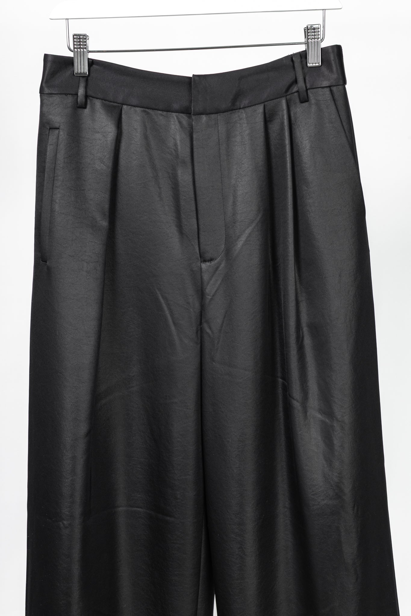 Tibi Stella Black Celia Drape Pants