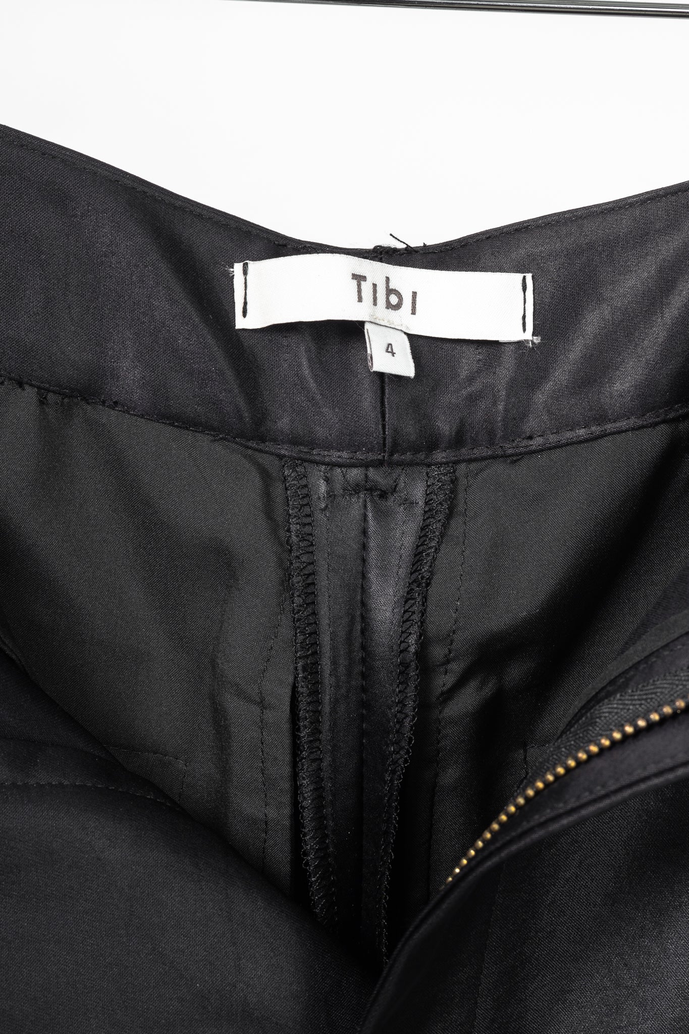 Tibi Stella Black Celia Drape Pants