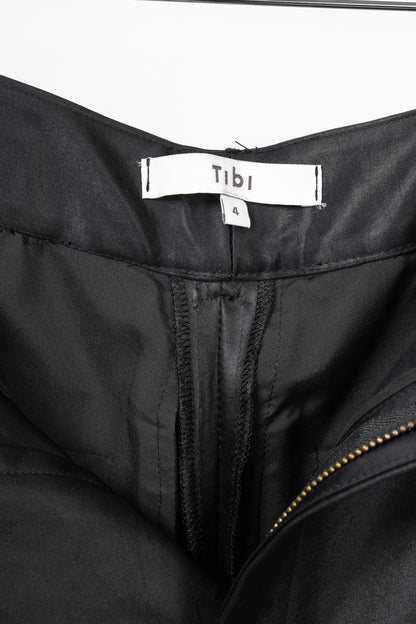 Tibi Stella Black Celia Drape Pants