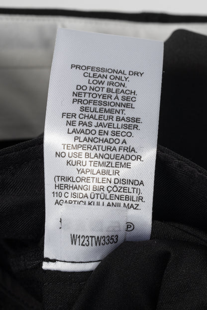 Tibi Black Tropical Wool Sculpted Trouser