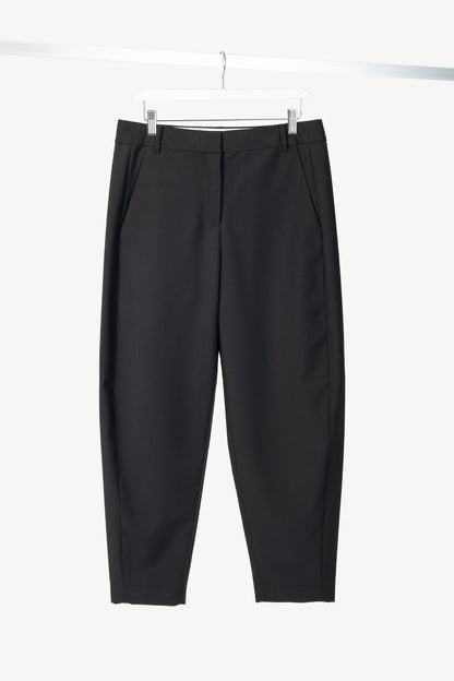 Tibi Black Tropical Wool Sculpted Trouser