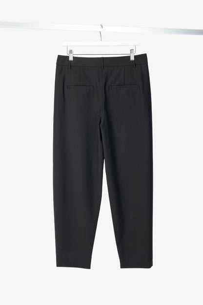 Tibi Black Tropical Wool Sculpted Trouser