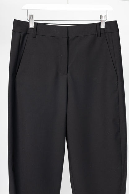 Tibi Black Tropical Wool Sculpted Trouser