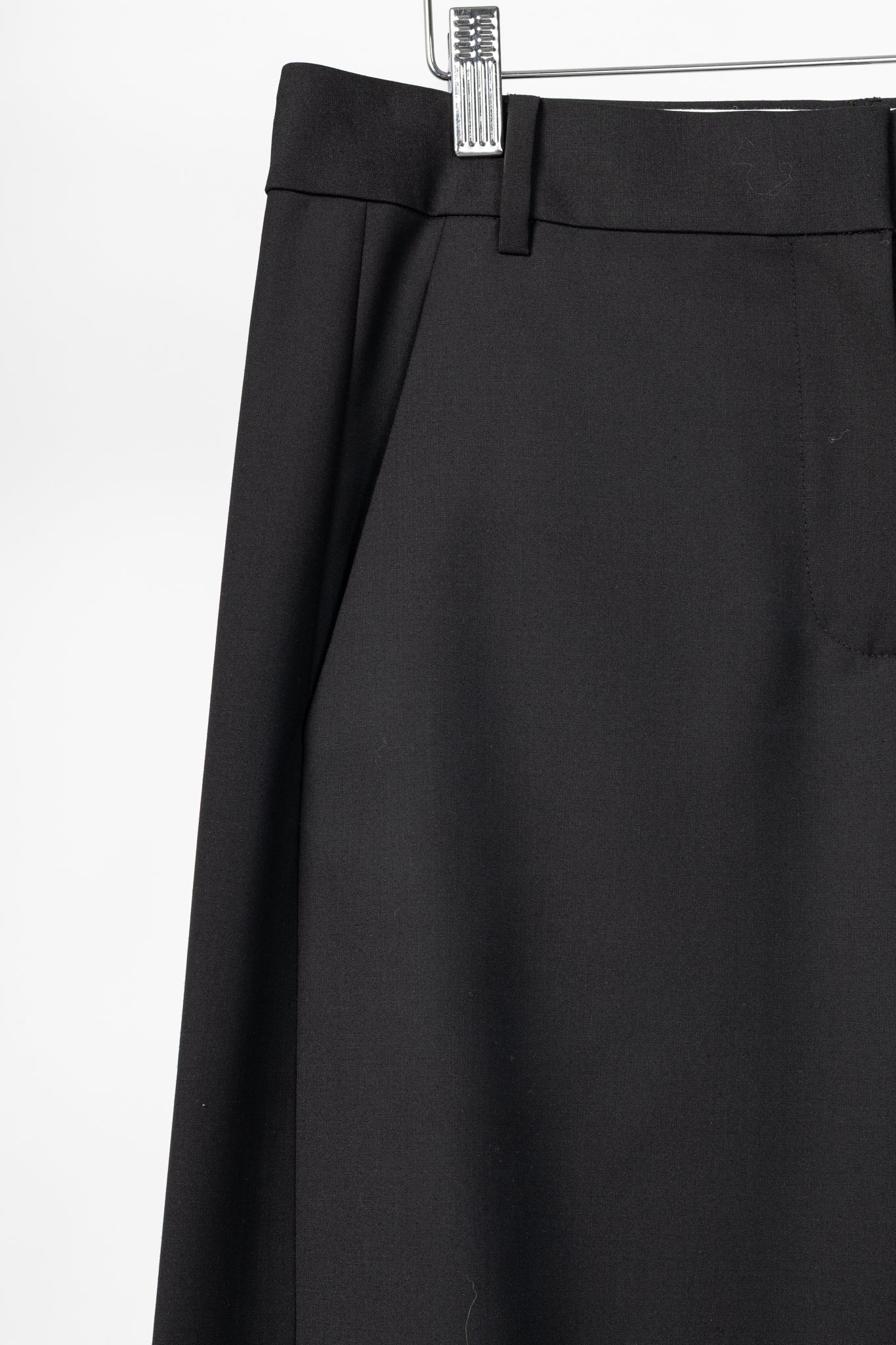 Tibi Black Tropical Wool Sculpted Trouser