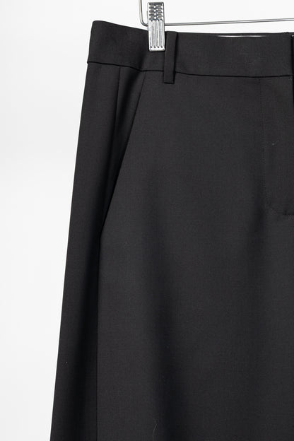 Tibi Black Tropical Wool Sculpted Trouser