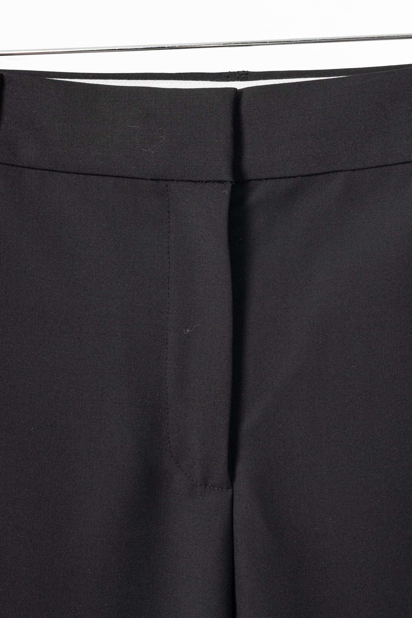 Tibi Black Tropical Wool Sculpted Trouser