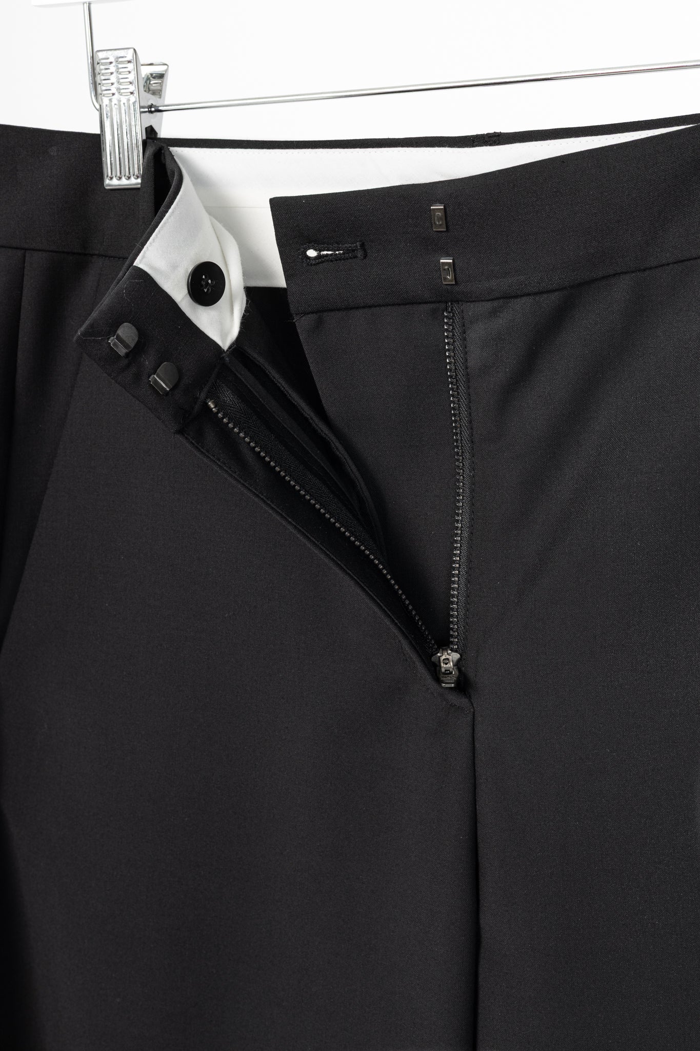 Tibi Black Tropical Wool Sculpted Trouser
