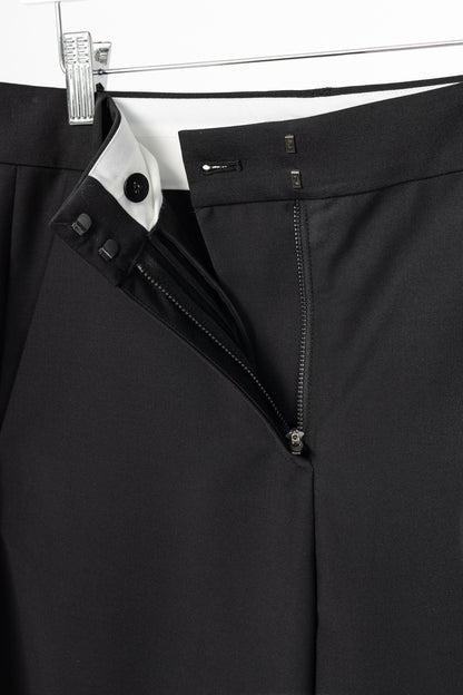 Tibi Black Tropical Wool Sculpted Trouser