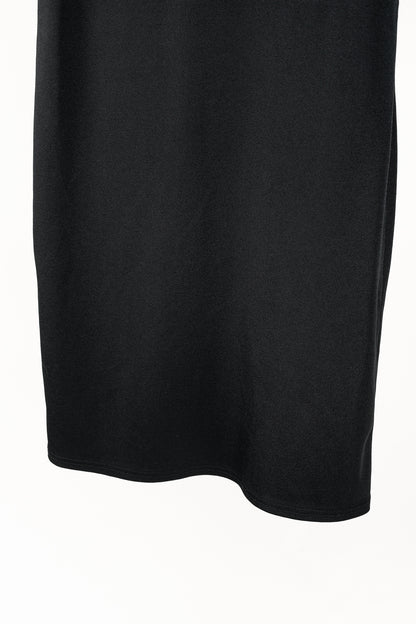 Tibi Black Stretch Short-Sleeve Mini Dress