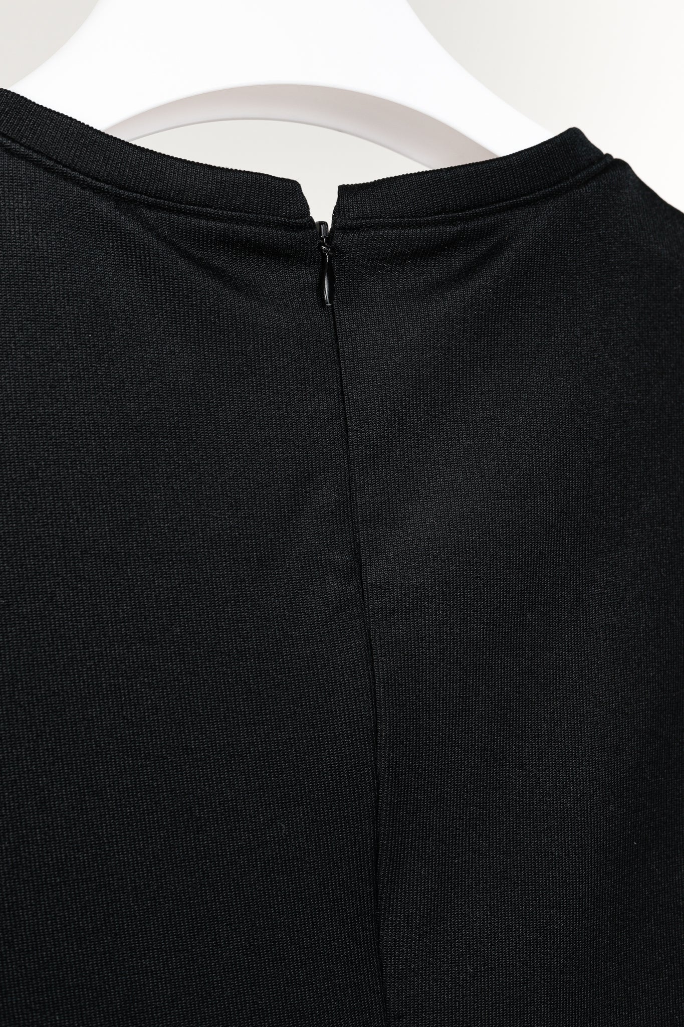 Tibi Black Stretch Short-Sleeve Mini Dress