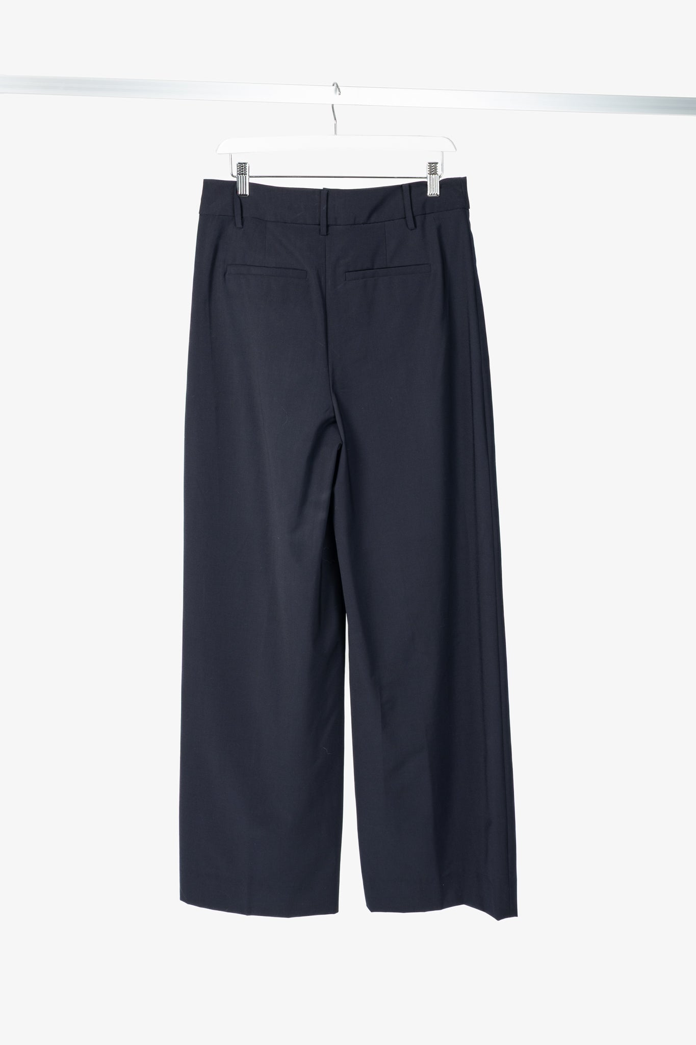 Tibi Stella Navy Tropical Wool Pants