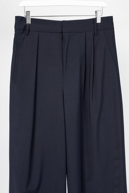 Tibi Stella Navy Tropical Wool Pants