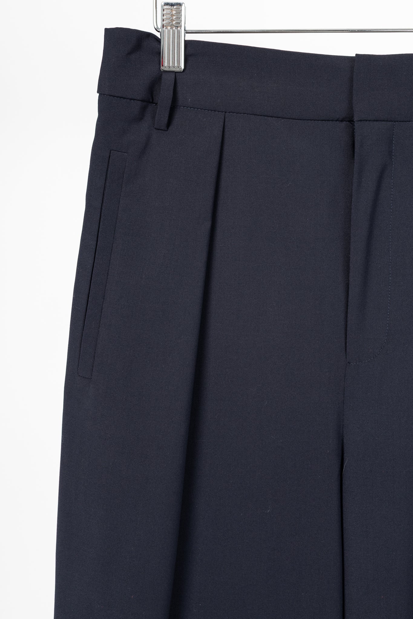 Tibi Stella Navy Tropical Wool Pants
