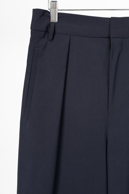 Tibi Stella Navy Tropical Wool Pants