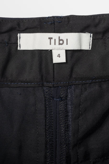 Tibi Stella Navy Tropical Wool Pants