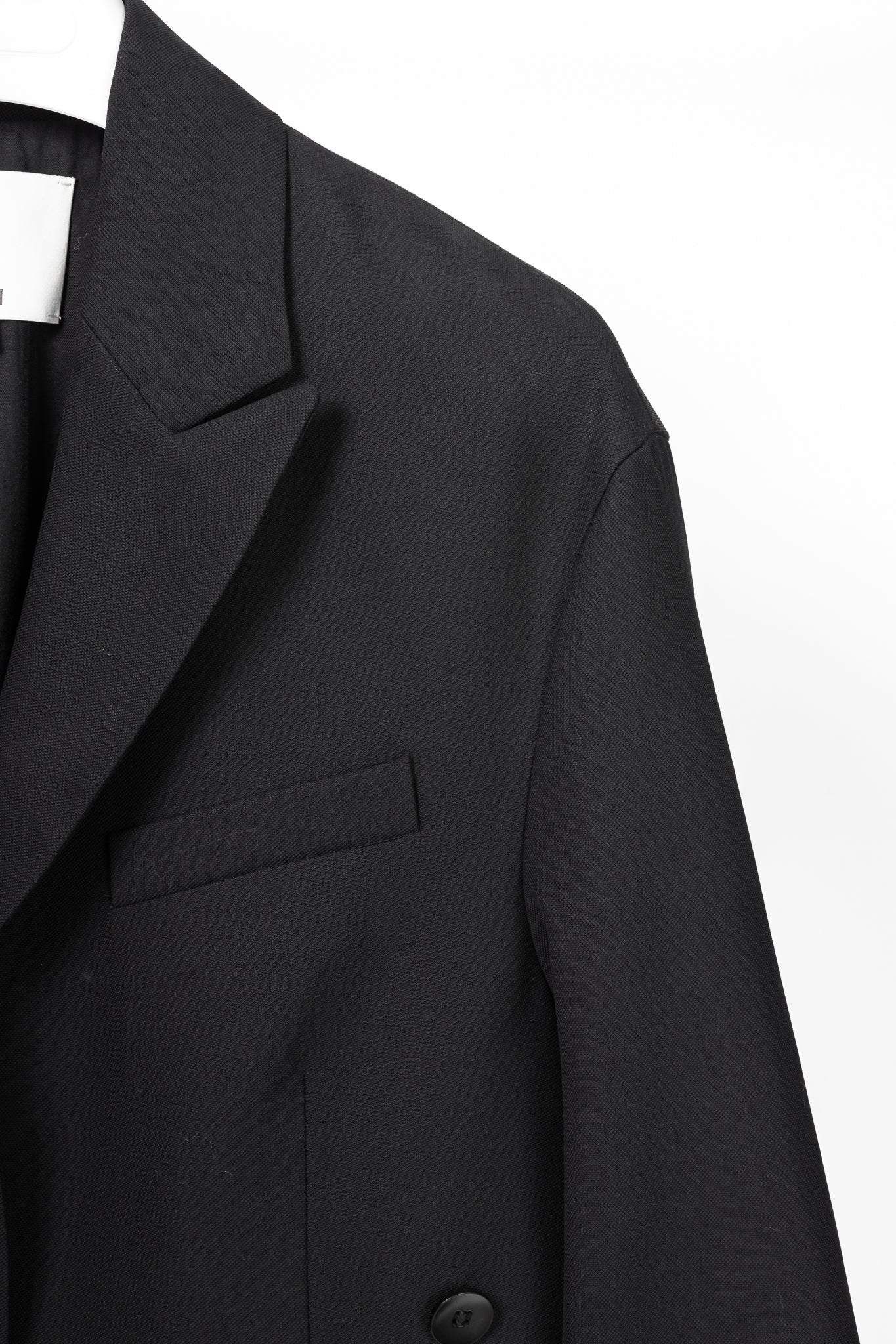 Tibi Liam Black Grain De Poudre Slit-Zipper Blazer