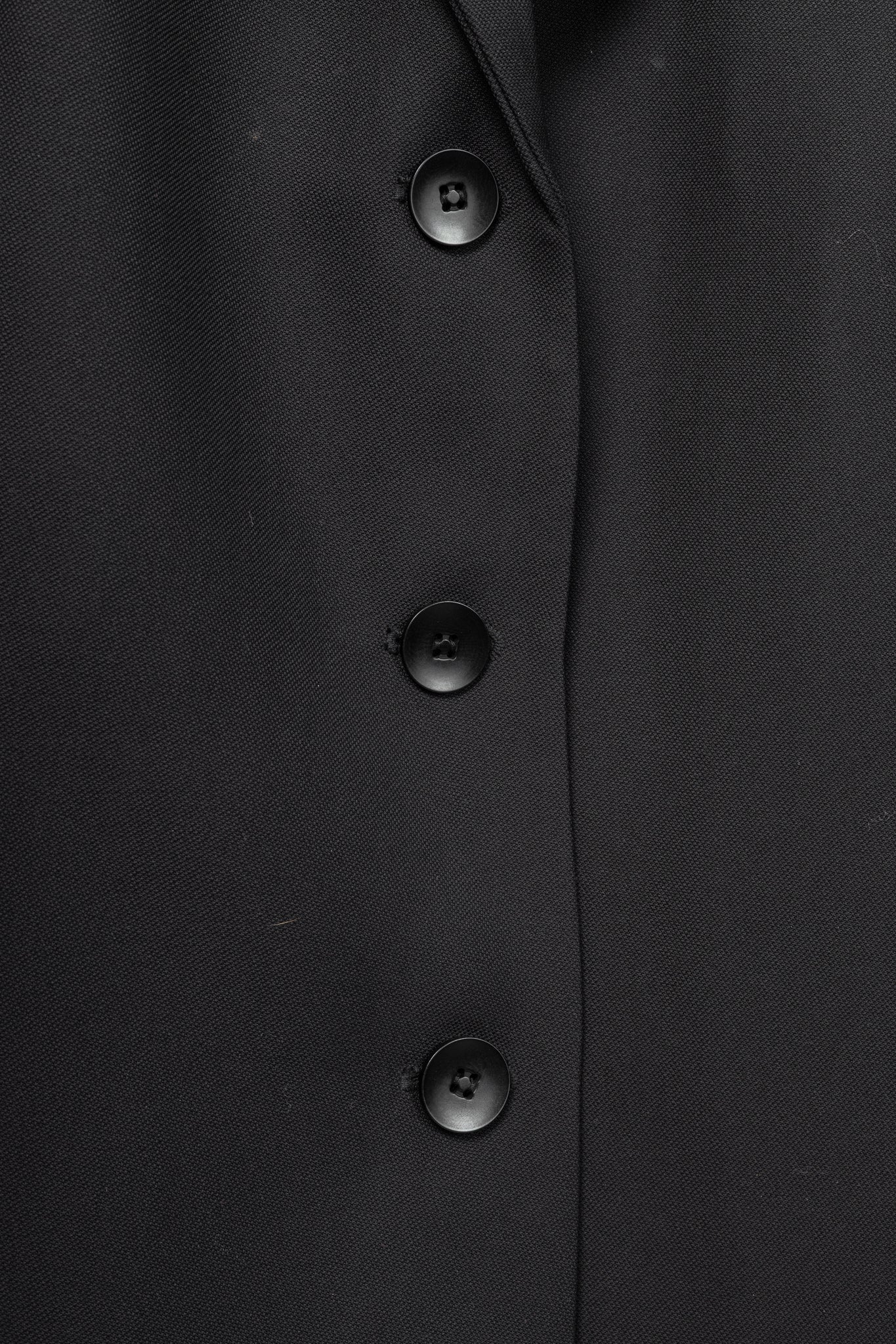 Tibi Liam Black Grain De Poudre Slit-Zipper Blazer