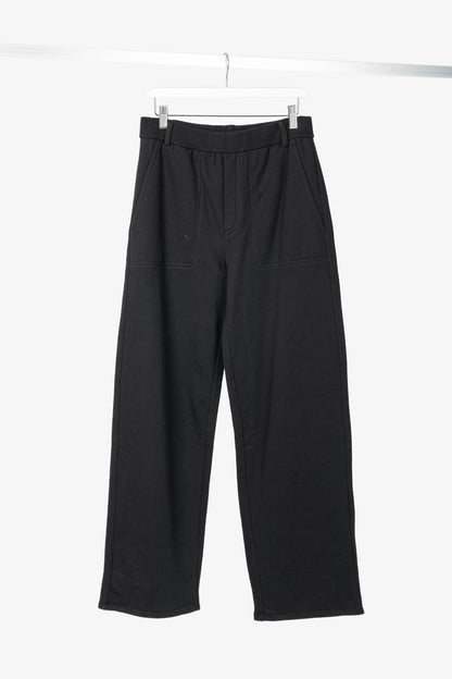 Tibi Cecil Black Peruvian Cotton Sweatpant