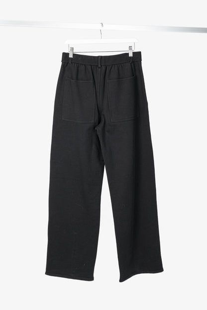 Tibi Cecil Black Peruvian Cotton Sweatpant