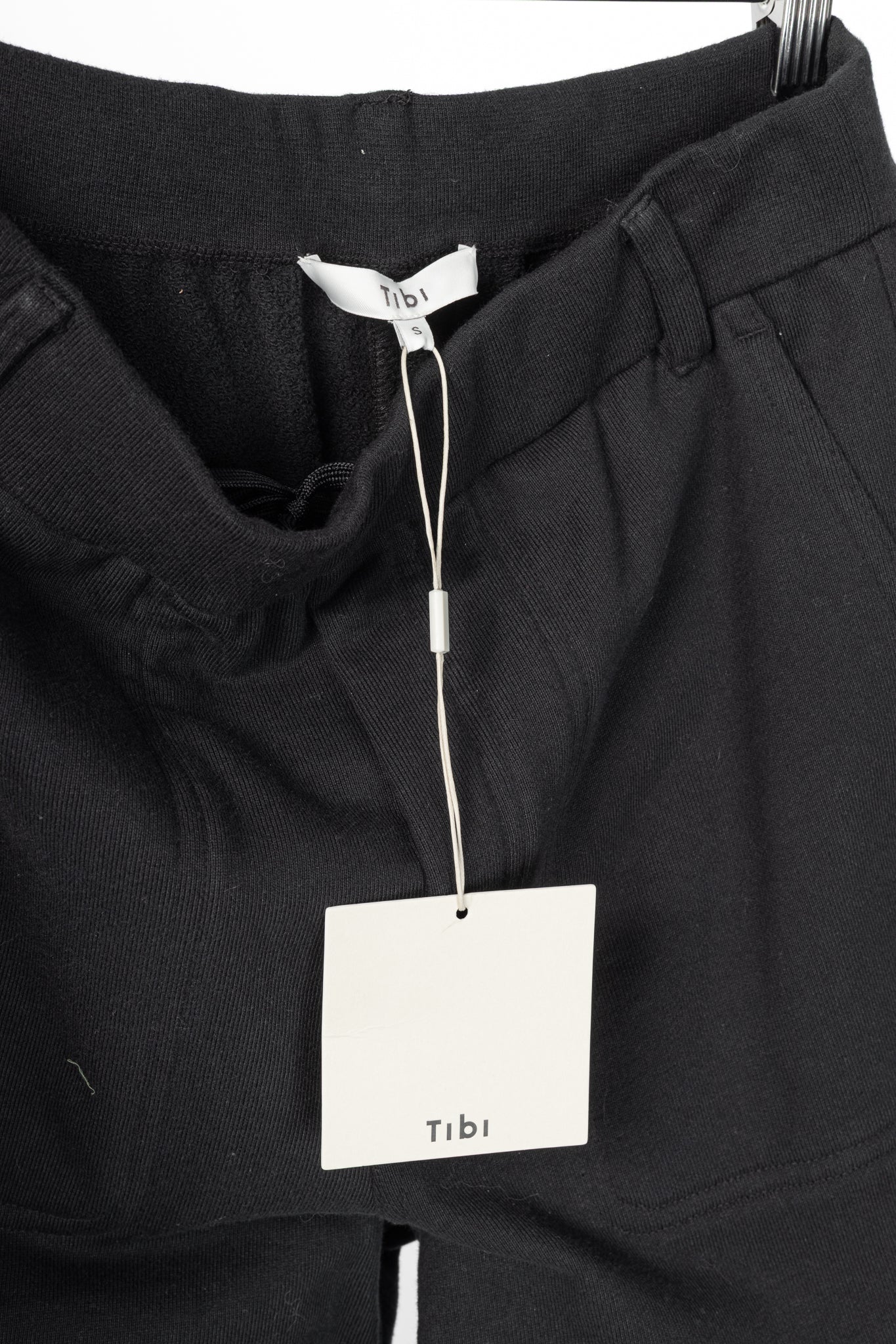 Tibi Cecil Black Peruvian Cotton Sweatpant