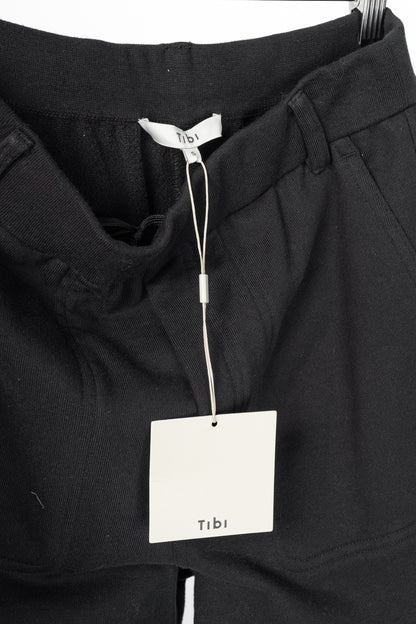 Tibi Cecil Black Peruvian Cotton Sweatpant