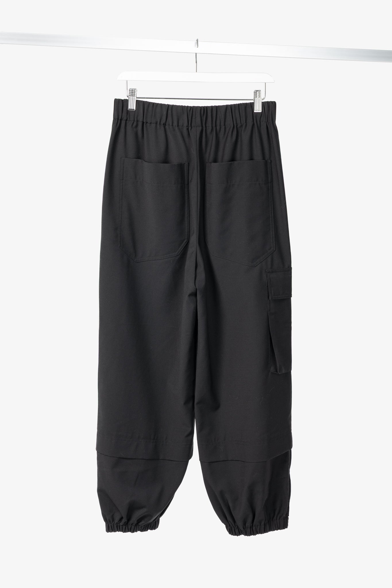 Tibi Wilt Black Tropical Wool Pull-On Jogger