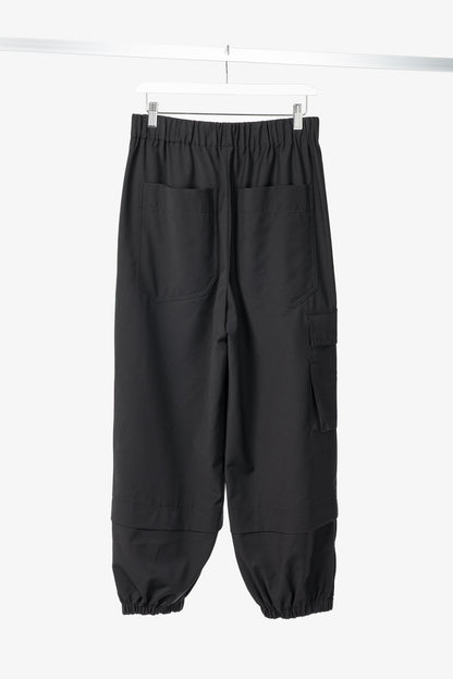 Tibi Wilt Black Tropical Wool Pull-On Jogger