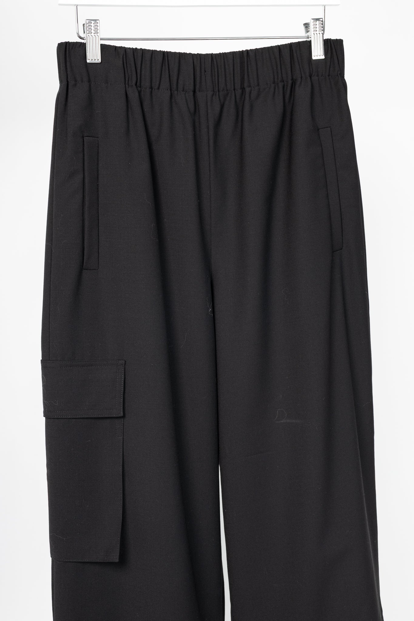 Tibi Wilt Black Tropical Wool Pull-On Jogger