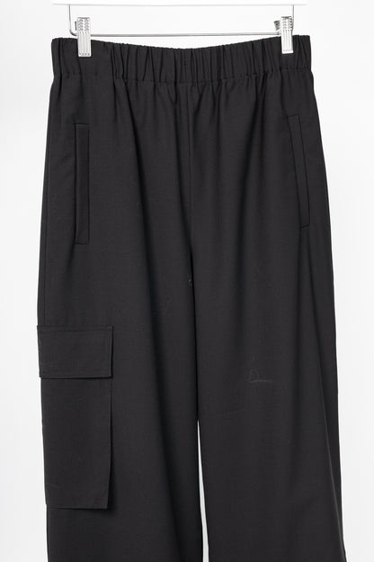 Tibi Wilt Black Tropical Wool Pull-On Jogger