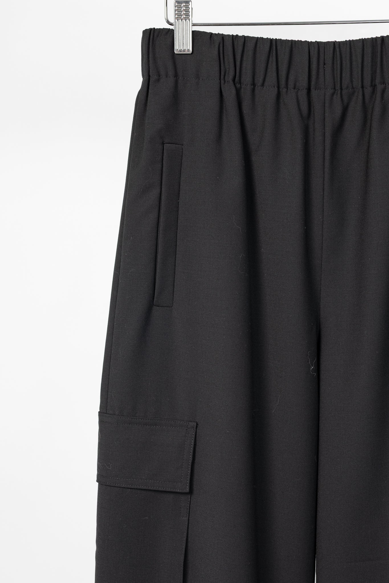 Tibi Wilt Black Tropical Wool Pull-On Jogger