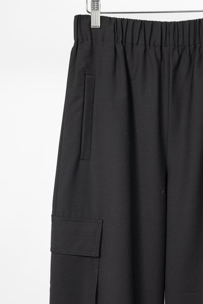 Tibi Wilt Black Tropical Wool Pull-On Jogger