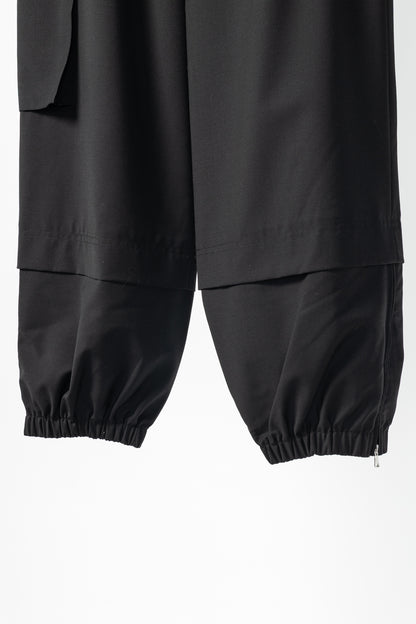 Tibi Wilt Black Tropical Wool Pull-On Jogger