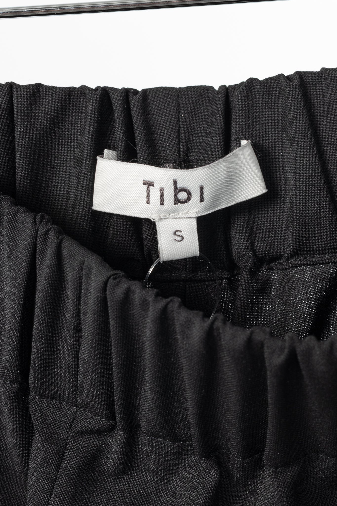 Tibi Wilt Black Tropical Wool Pull-On Jogger