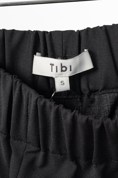 Tibi Wilt Black Tropical Wool Pull-On Jogger