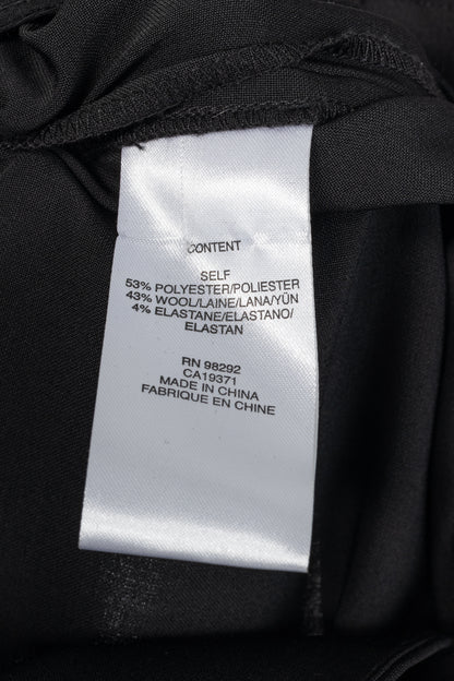 Tibi Stella Black Tropical Wool Removable-Ankle-Band Pants