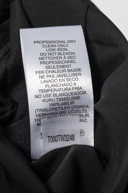 Tibi Stella Black Tropical Wool Removable-Ankle-Band Pants