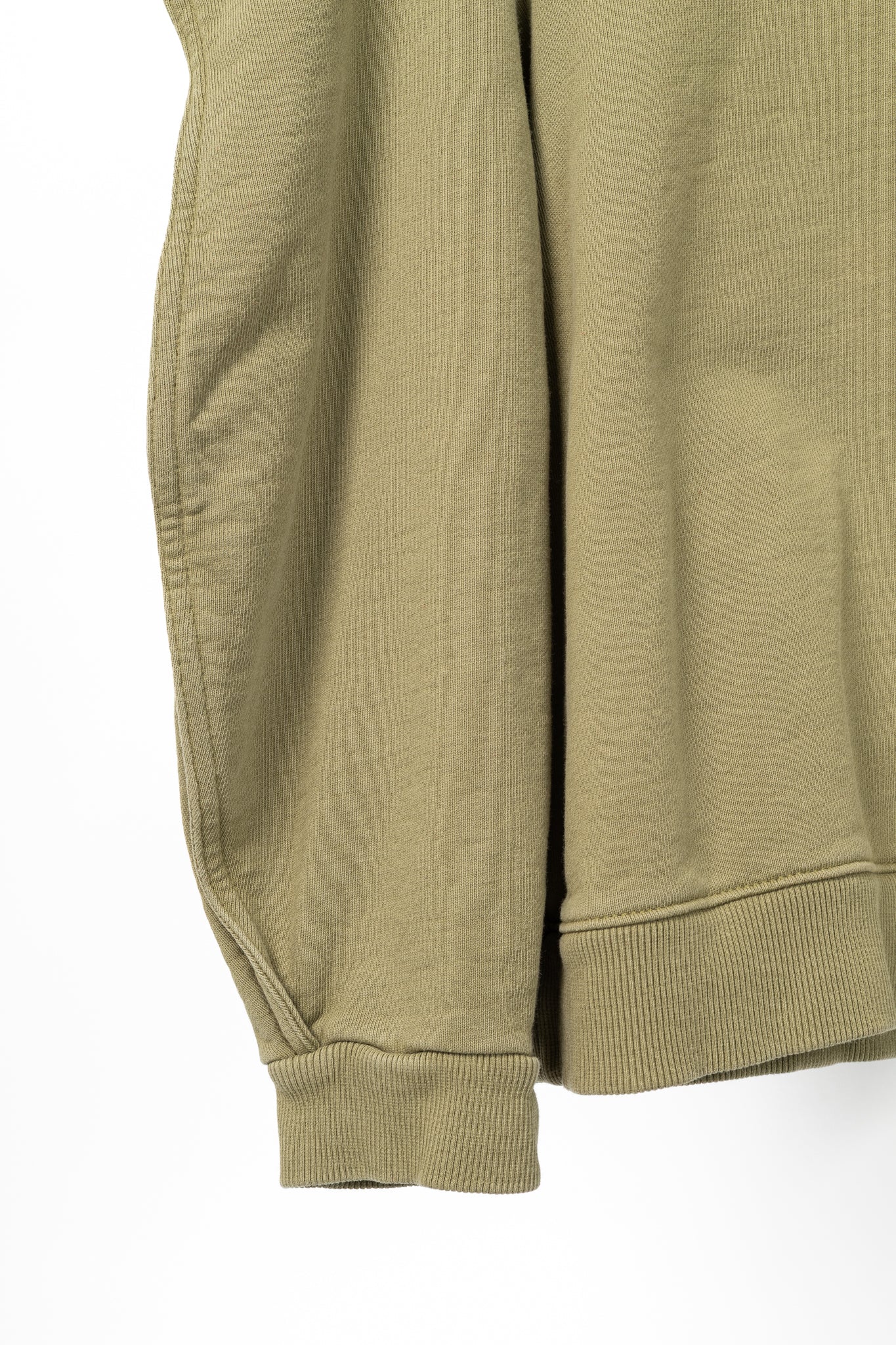 Tibi Moss Cotton French Terry Scallop Cropped Sweatshirt