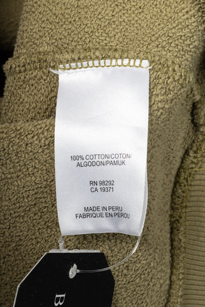 Tibi Moss Cotton French Terry Scallop Cropped Sweatshirt