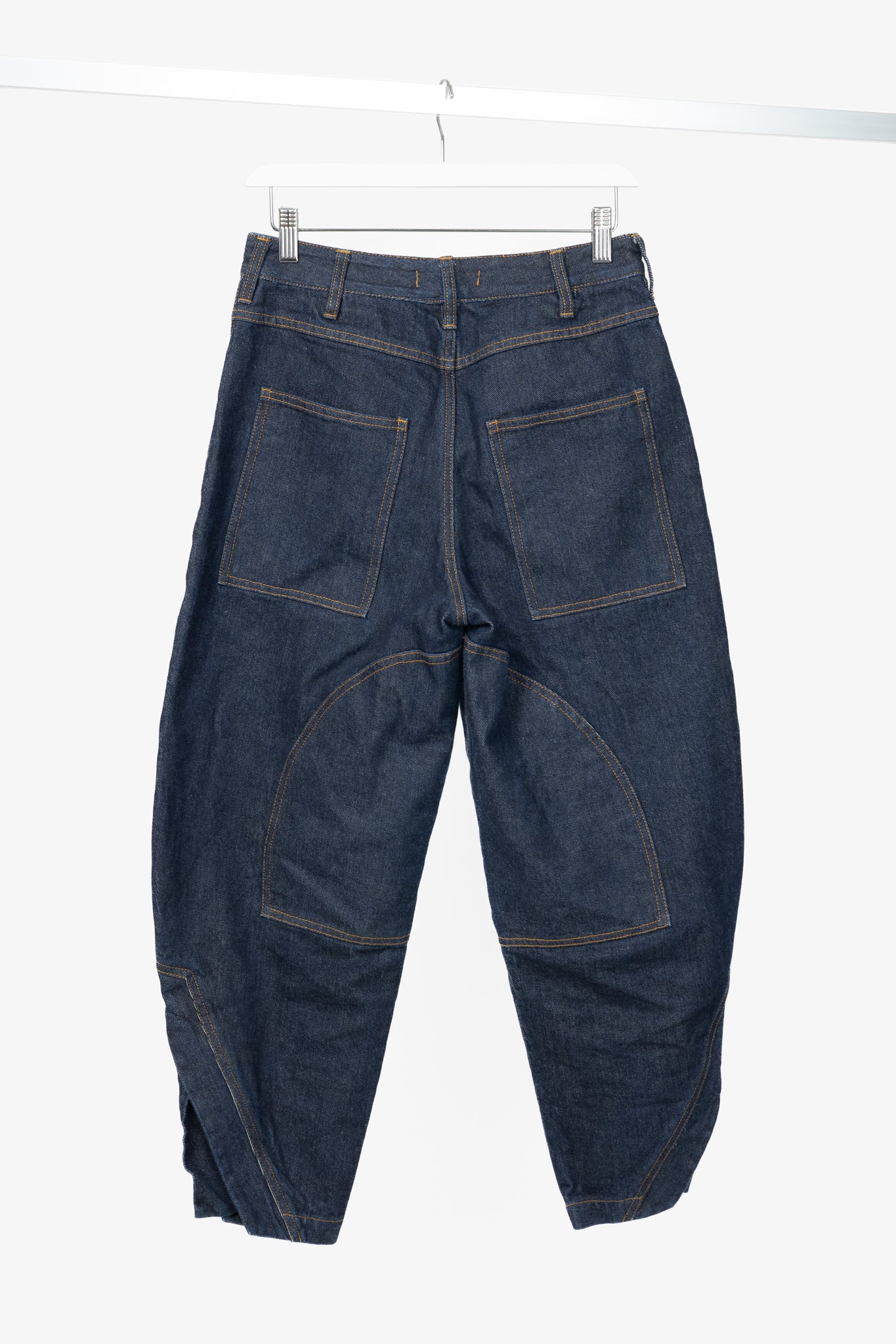 Tibi Earl Dark Denim Indigo Barrel Jeans