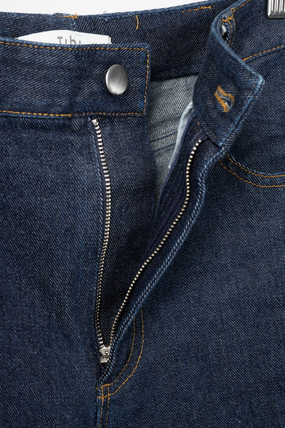 Tibi Earl Dark Denim Indigo Barrel Jeans