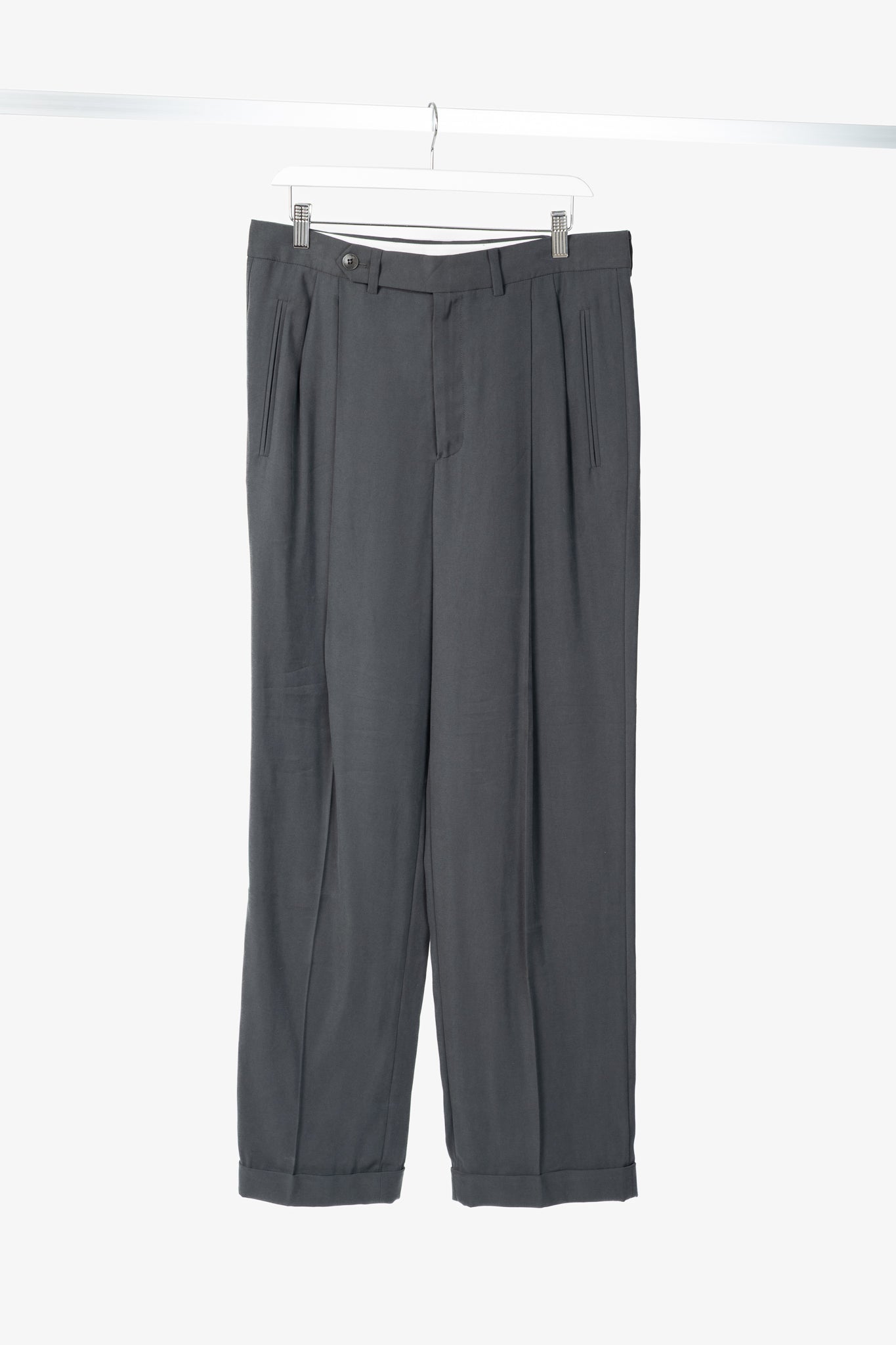 Tibi "Derrick Men's" Steel Grey Fluid Suiting Trouser