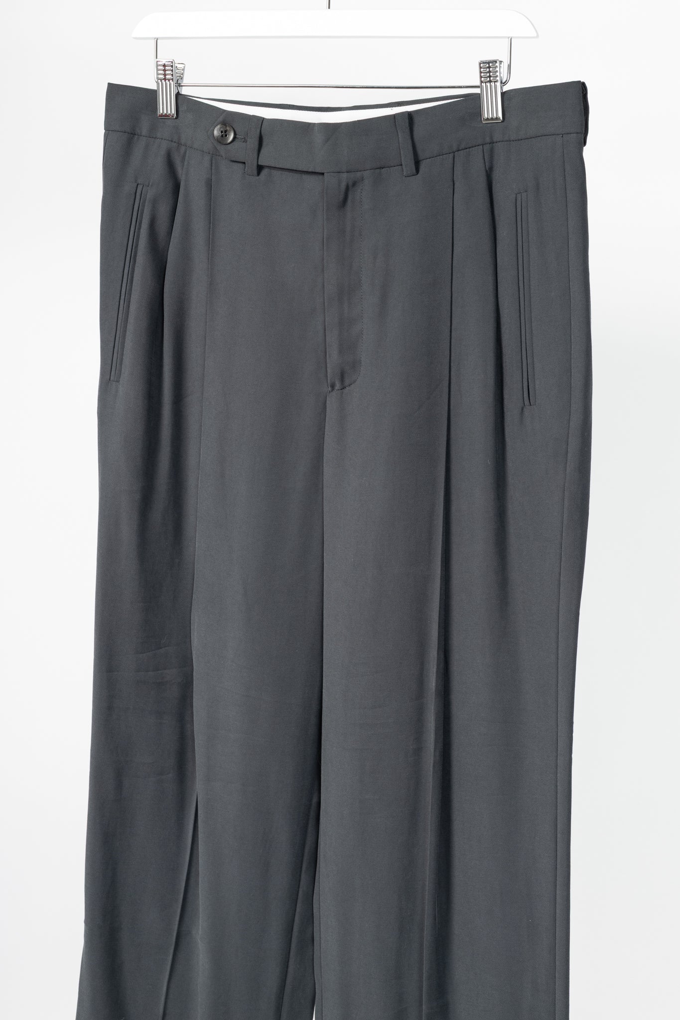 Tibi "Derrick Men's" Steel Grey Fluid Suiting Trouser