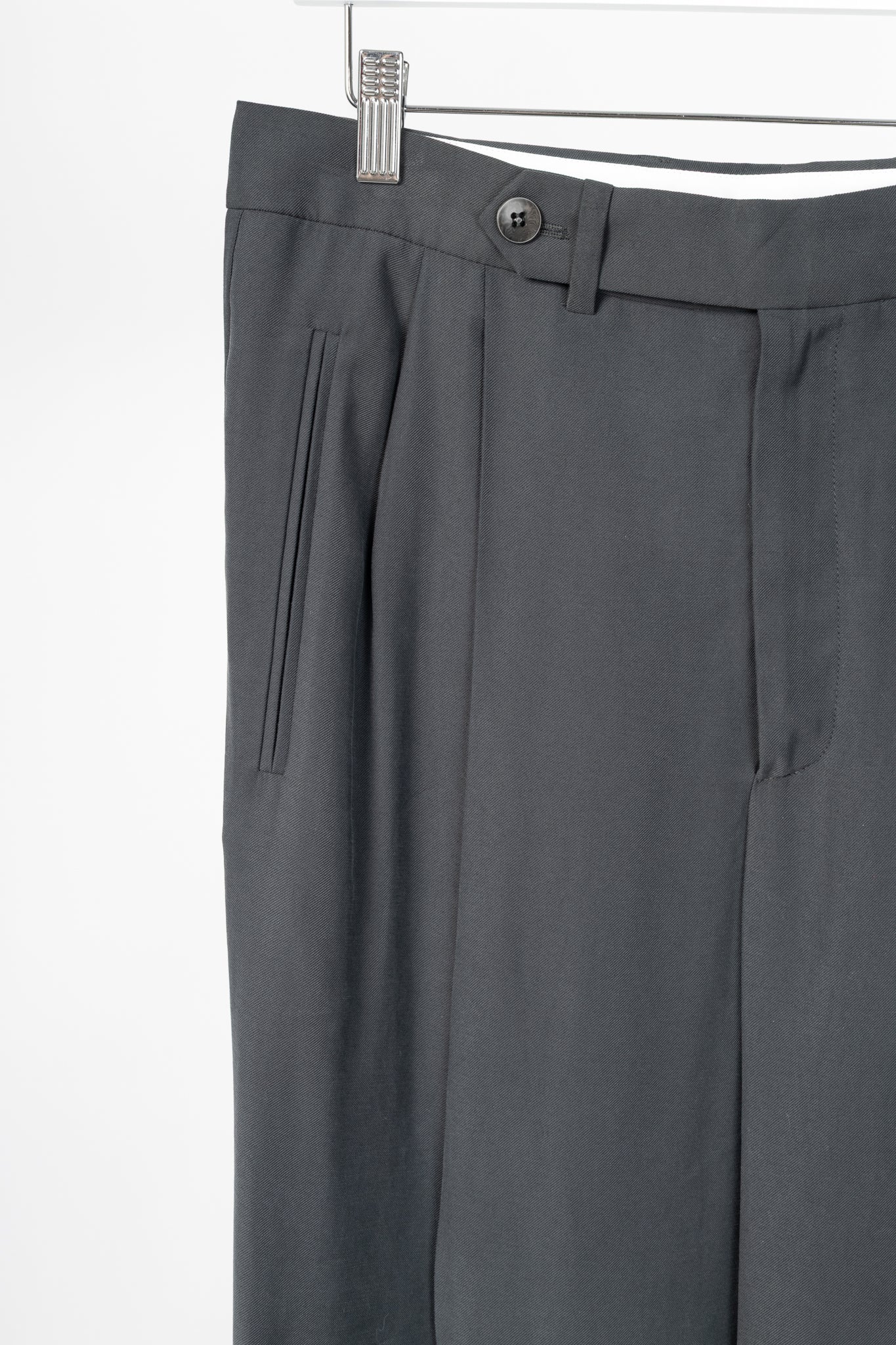 Tibi "Derrick Men's" Steel Grey Fluid Suiting Trouser